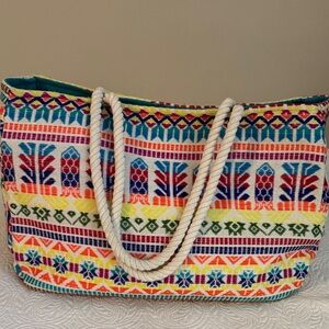 Judith March Colorful Patterned Tote Bag